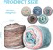 5 Rolls Ombre Cake Yarn – 3.5oz/100g, 328yds Multicolor Self-Striping Gradient Yarn – Soft Cotton/Acrylic/Wool Blend for Crocheting & Knitting Scarves, Shawls, Blankets (Blue)